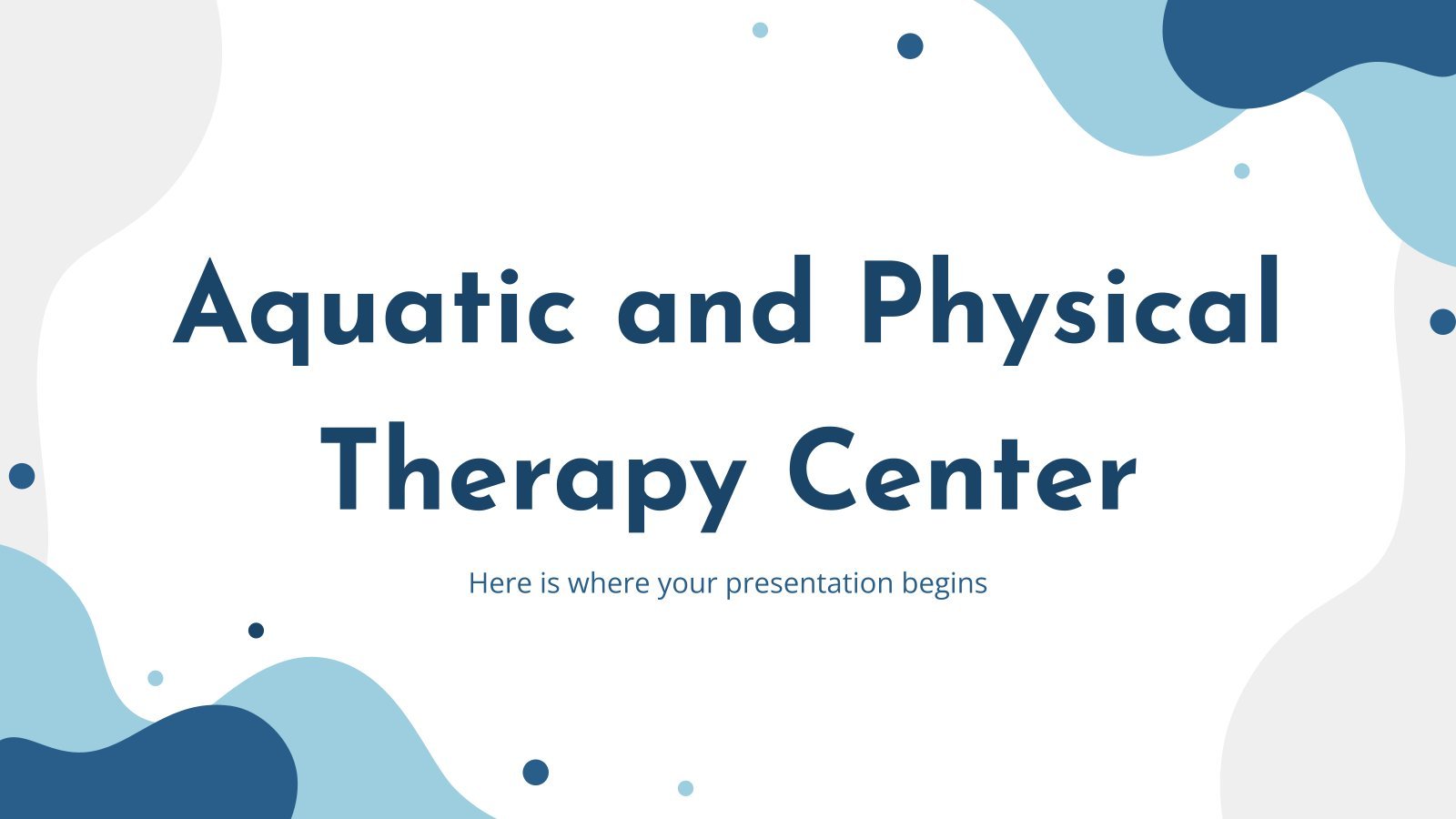 Aquatic and Physical Therapy Center presentation template 