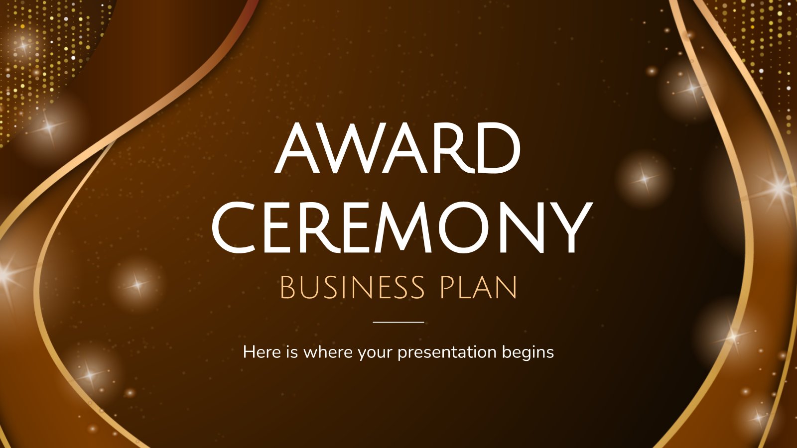 Award Ceremony Business Plan presentation template 
