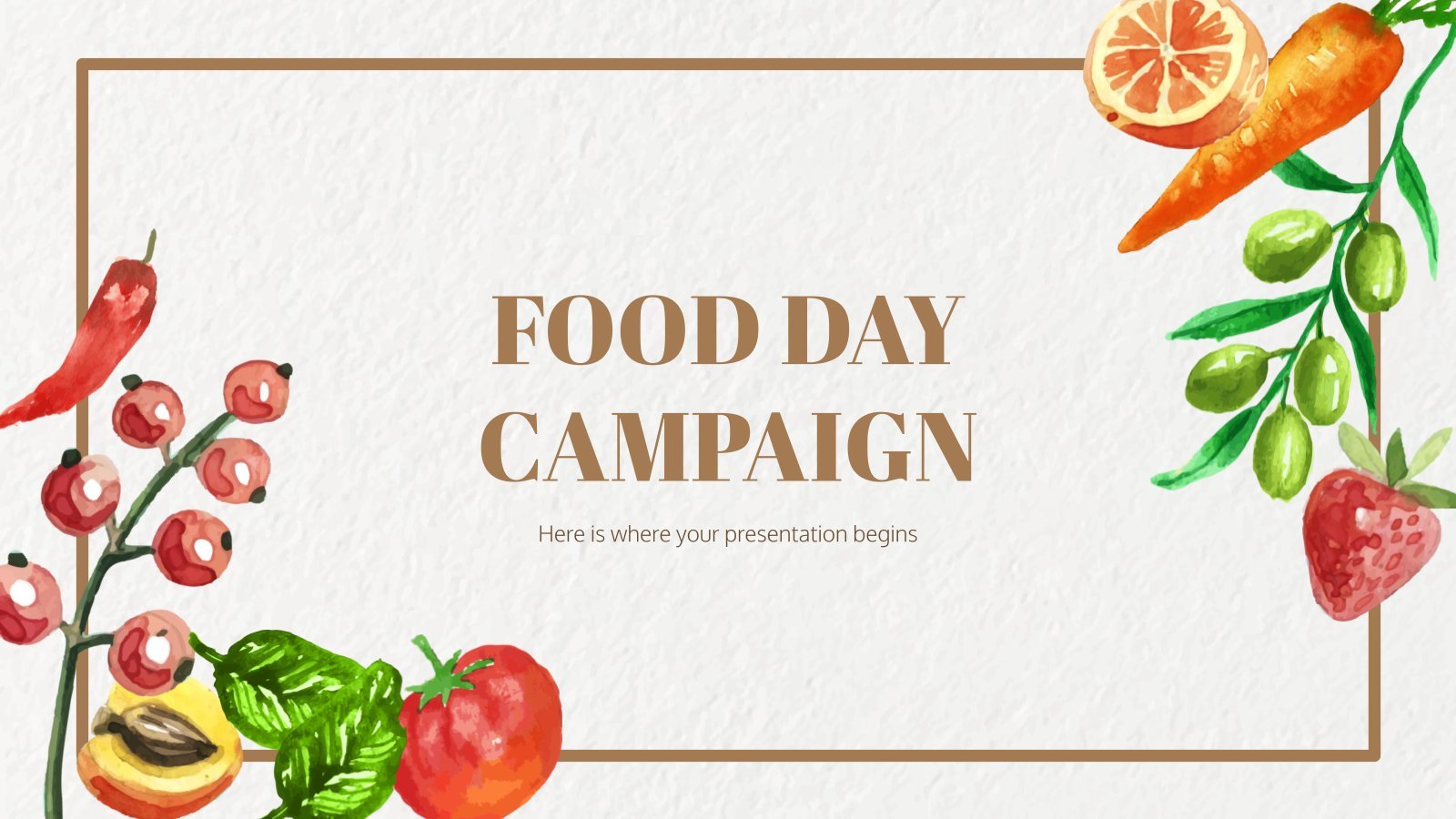 Food Day Campaign presentation template 