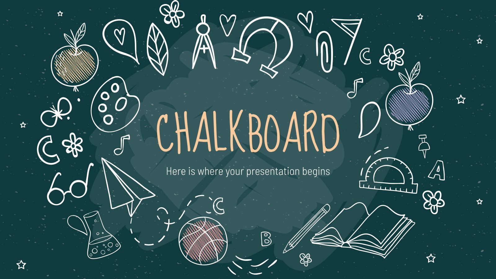 Chalkboard Background presentation template 