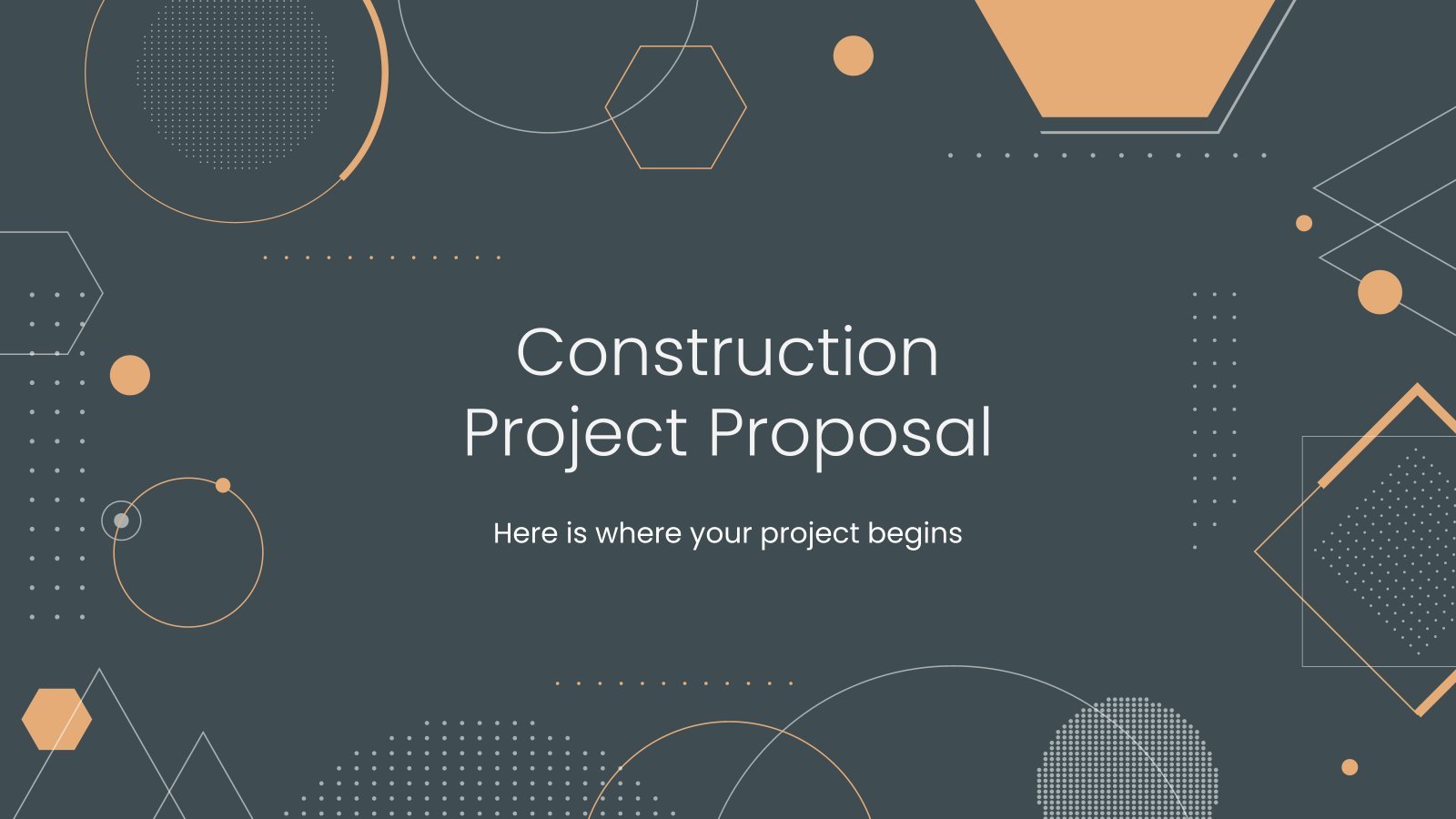 Construction Project Proposal presentation template 