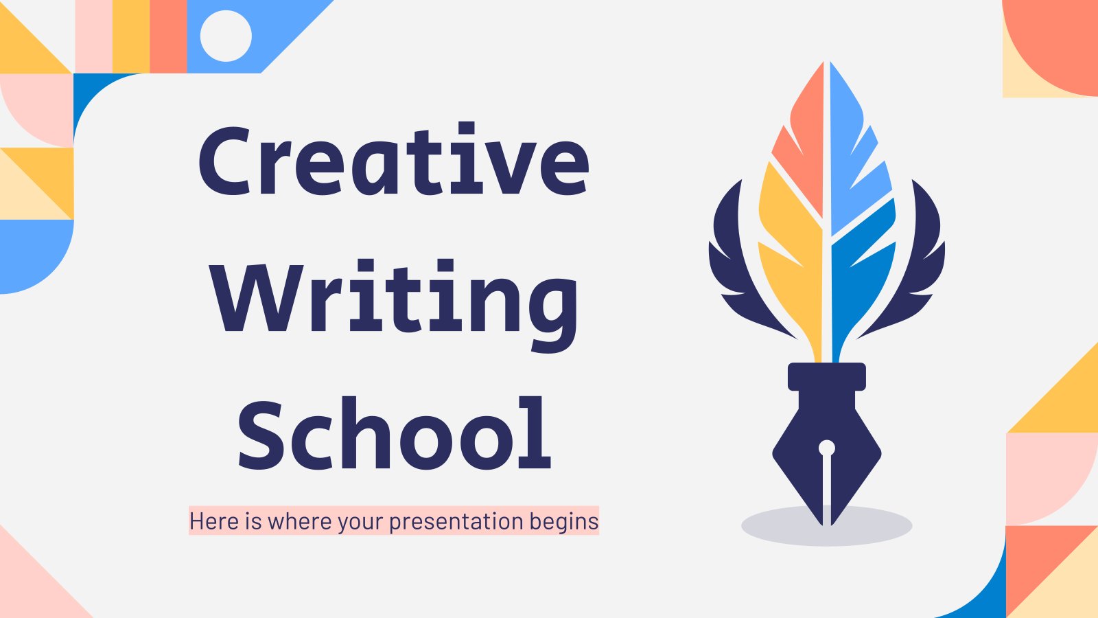 Creative Writing School presentation template 