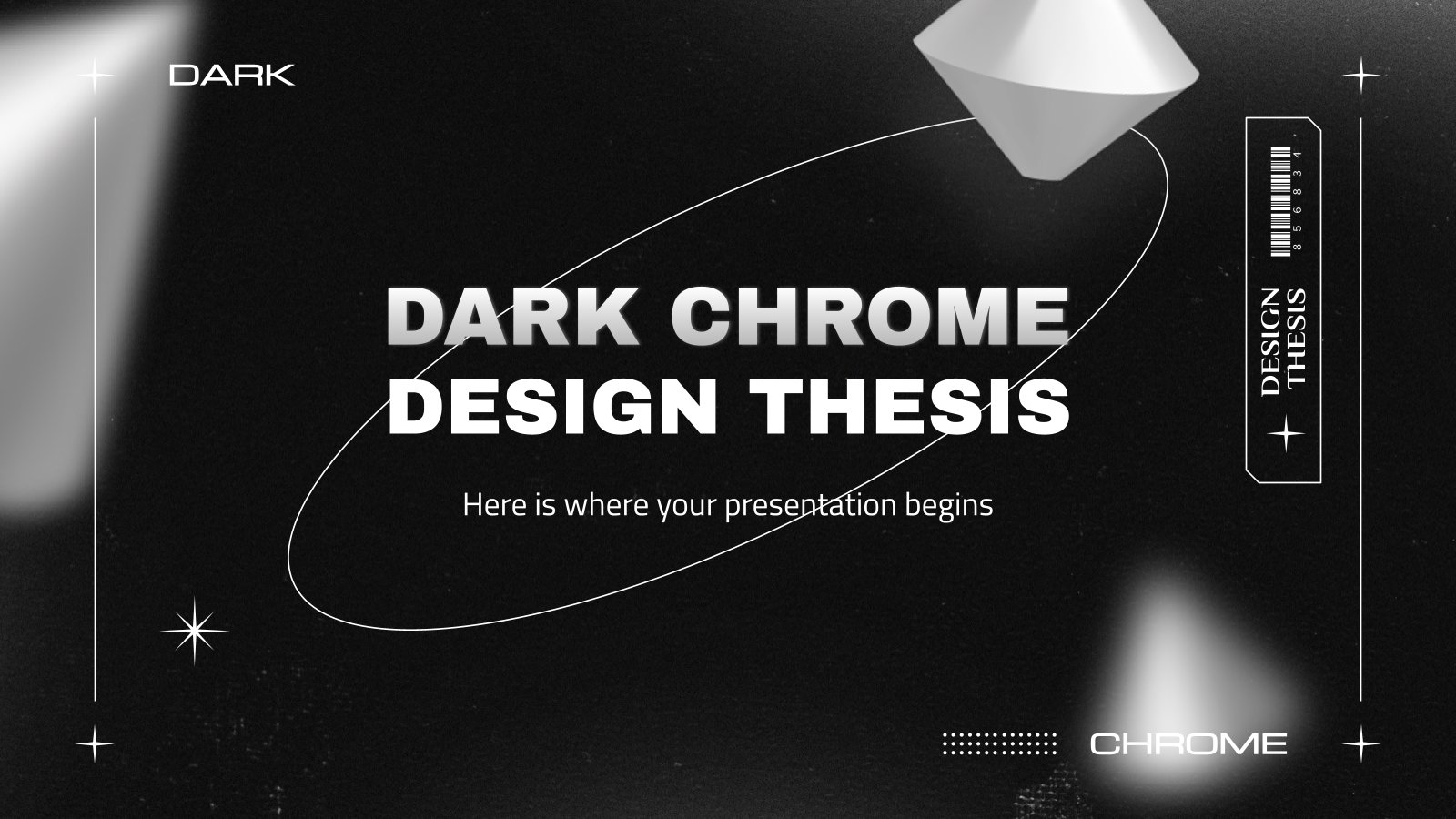 Dark Chrome Design Thesis presentation template 