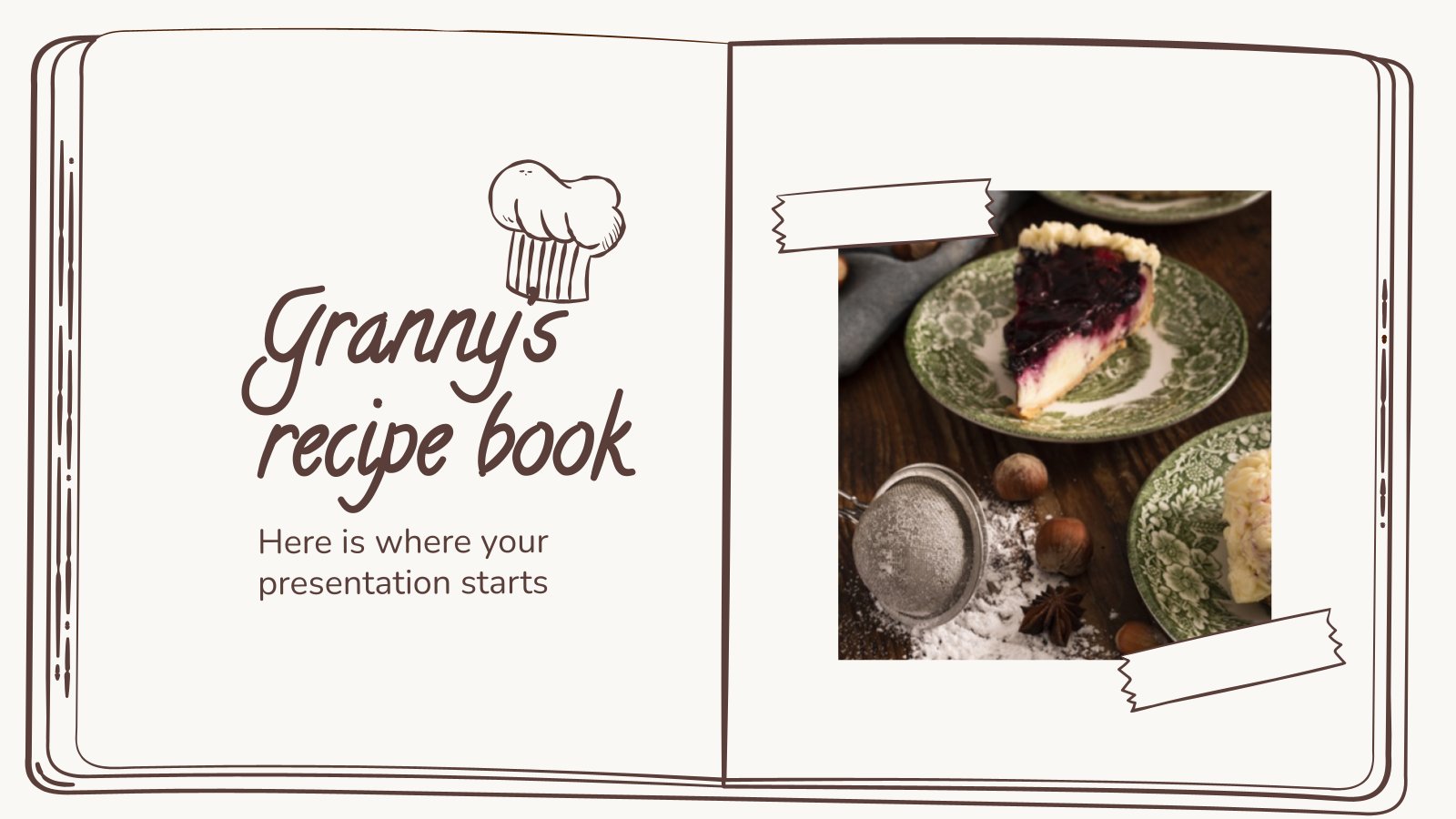 Granny's Recipe Book presentation template 