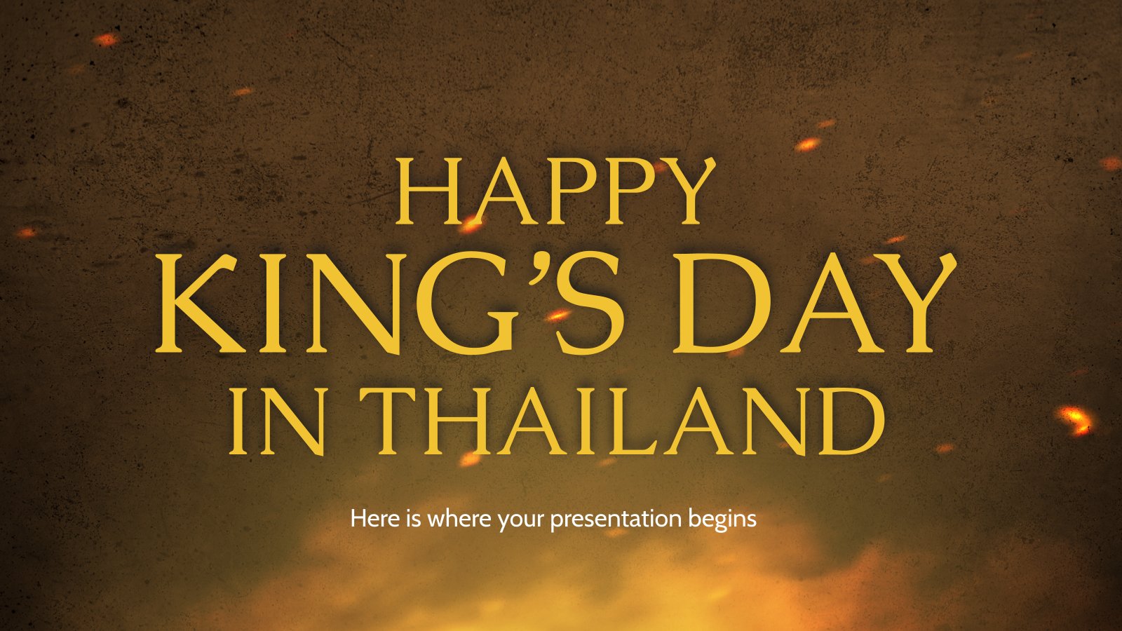 Happy King's Day in Thailand presentation template 