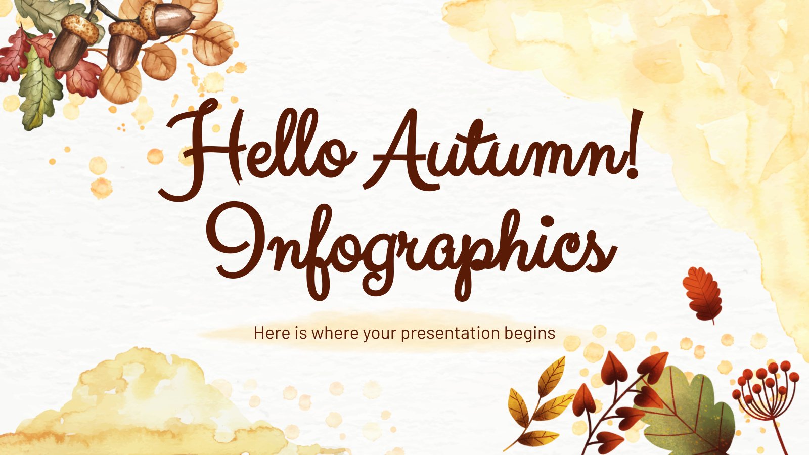 Hello Autumn! Infographics presentation template 