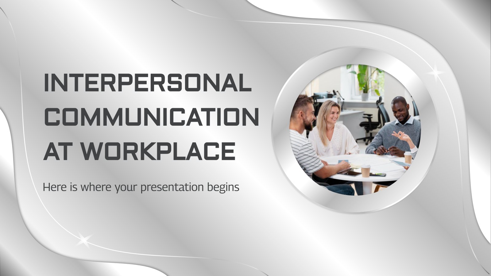 Interpersonal Communication at Workplace presentation template 