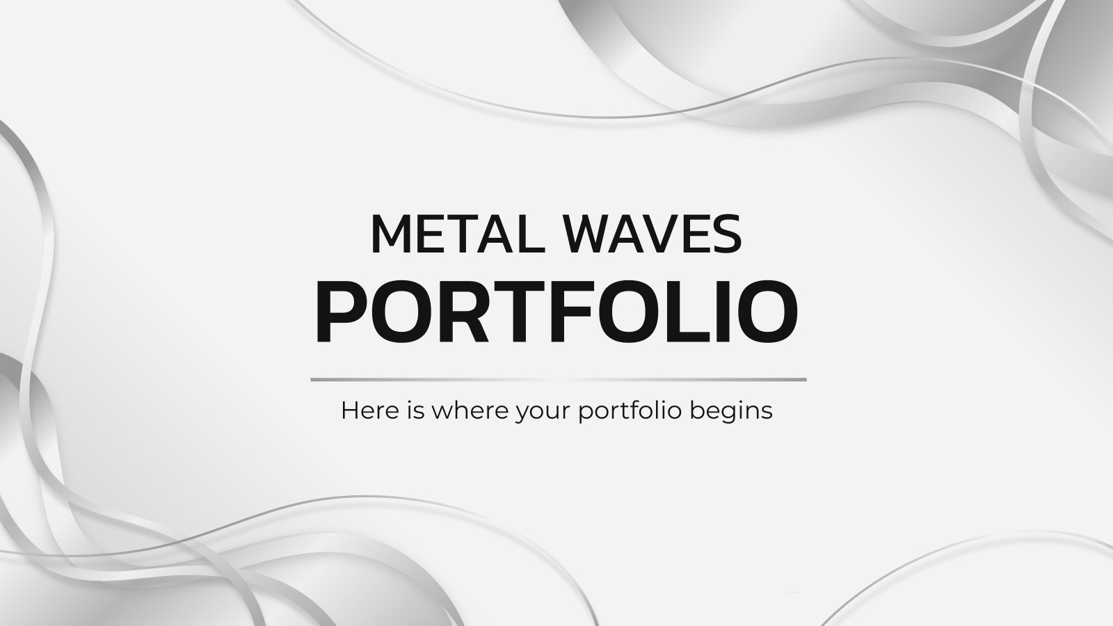 Metal Waves Portfolio presentation template 