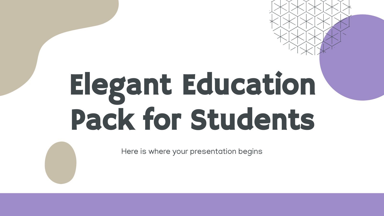 Elegant Education Pack for Students presentation template 