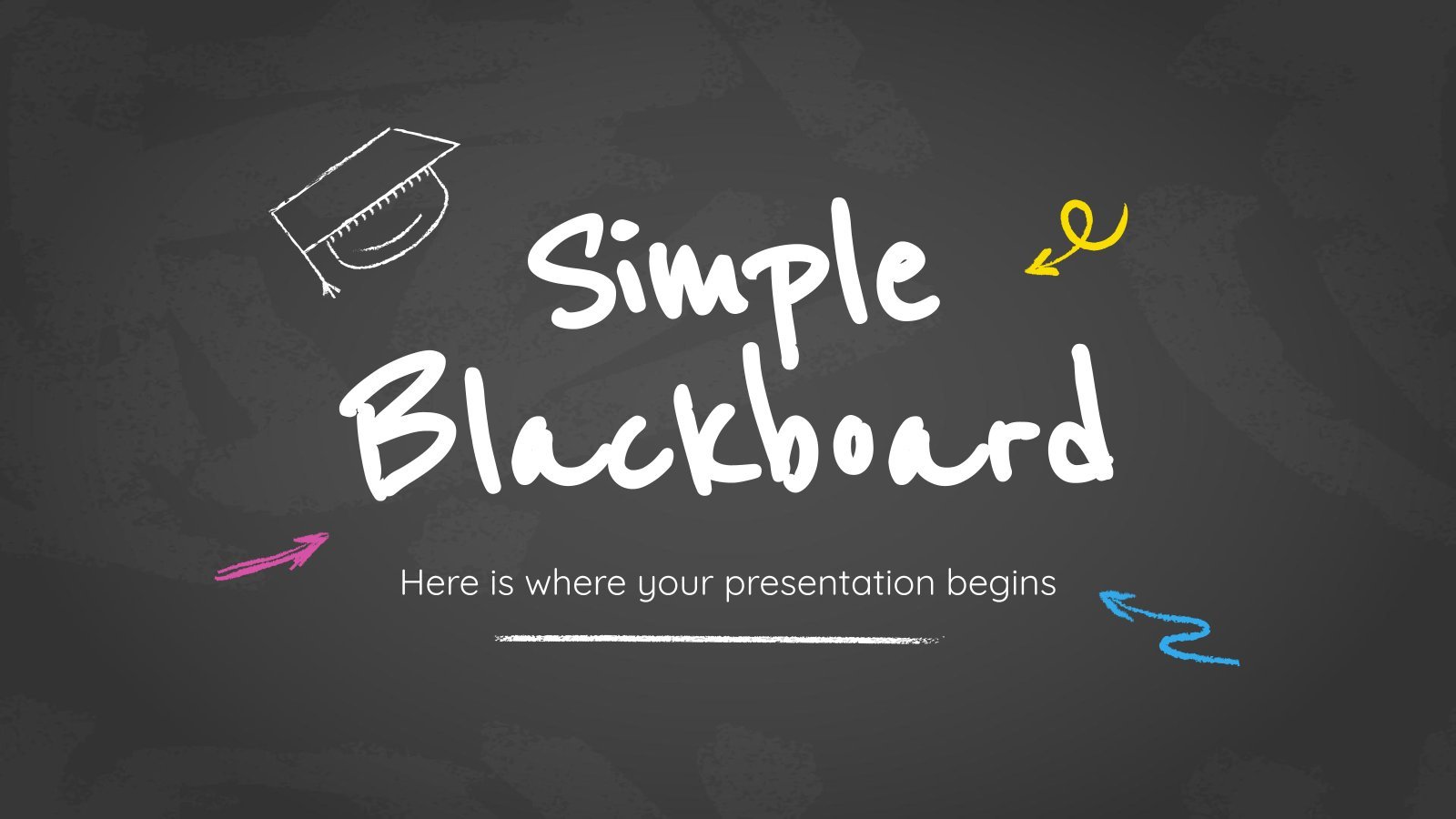 Simple Blackboard Background presentation template 