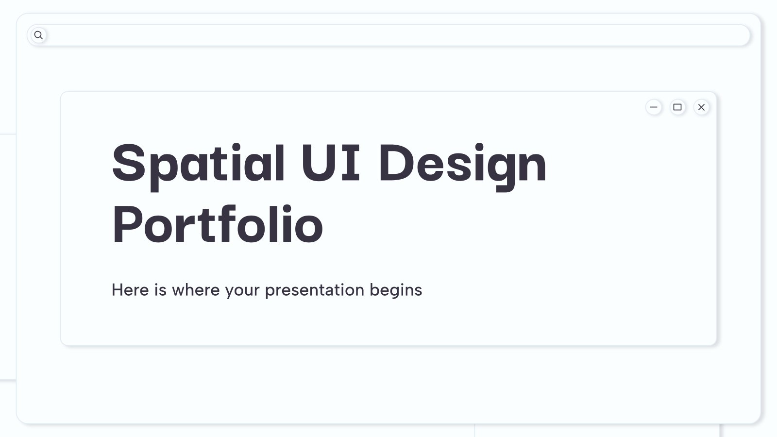 Spatial UI Design Portfolio presentation template 