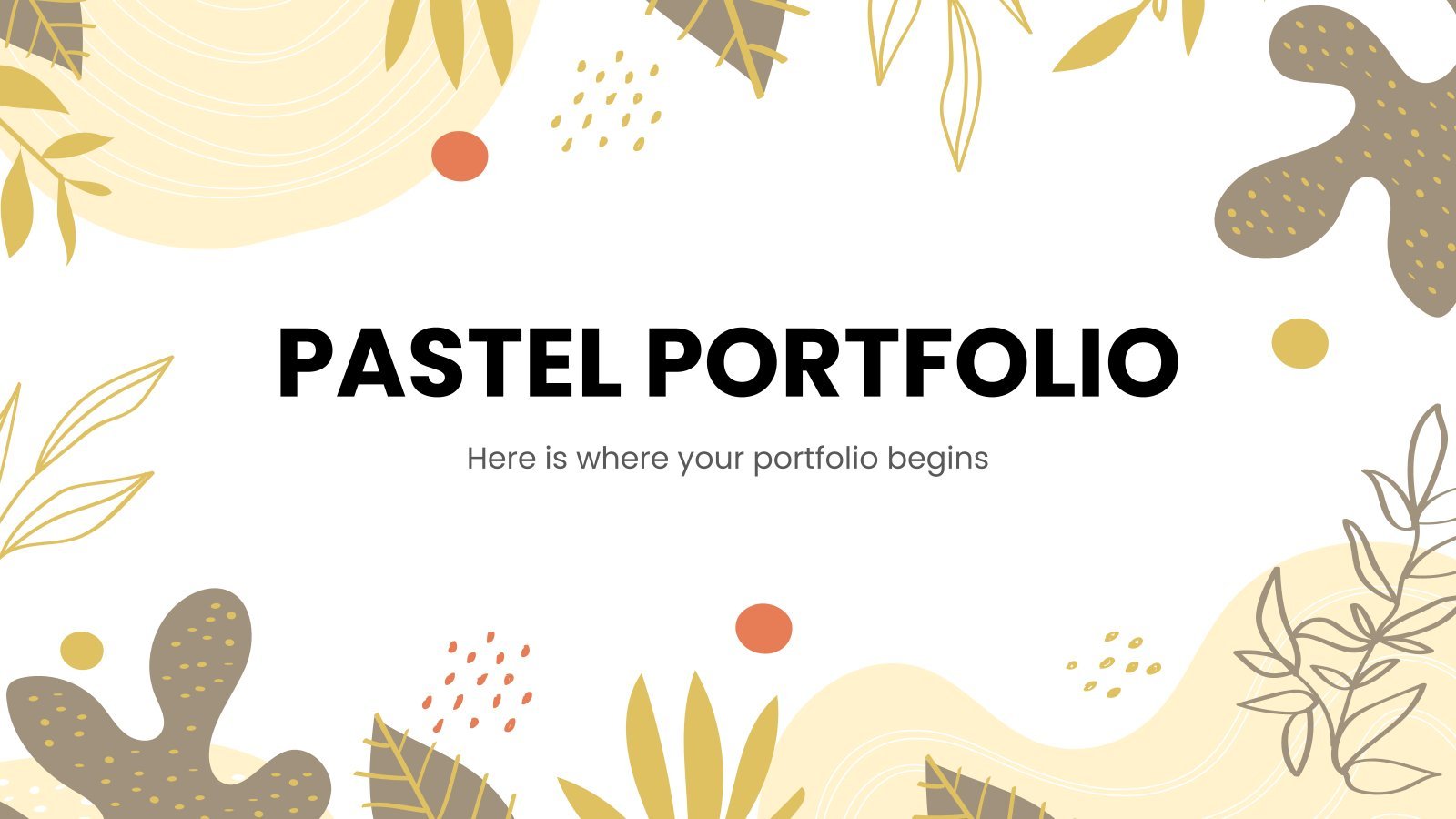 Pastel Portfolio presentation template 