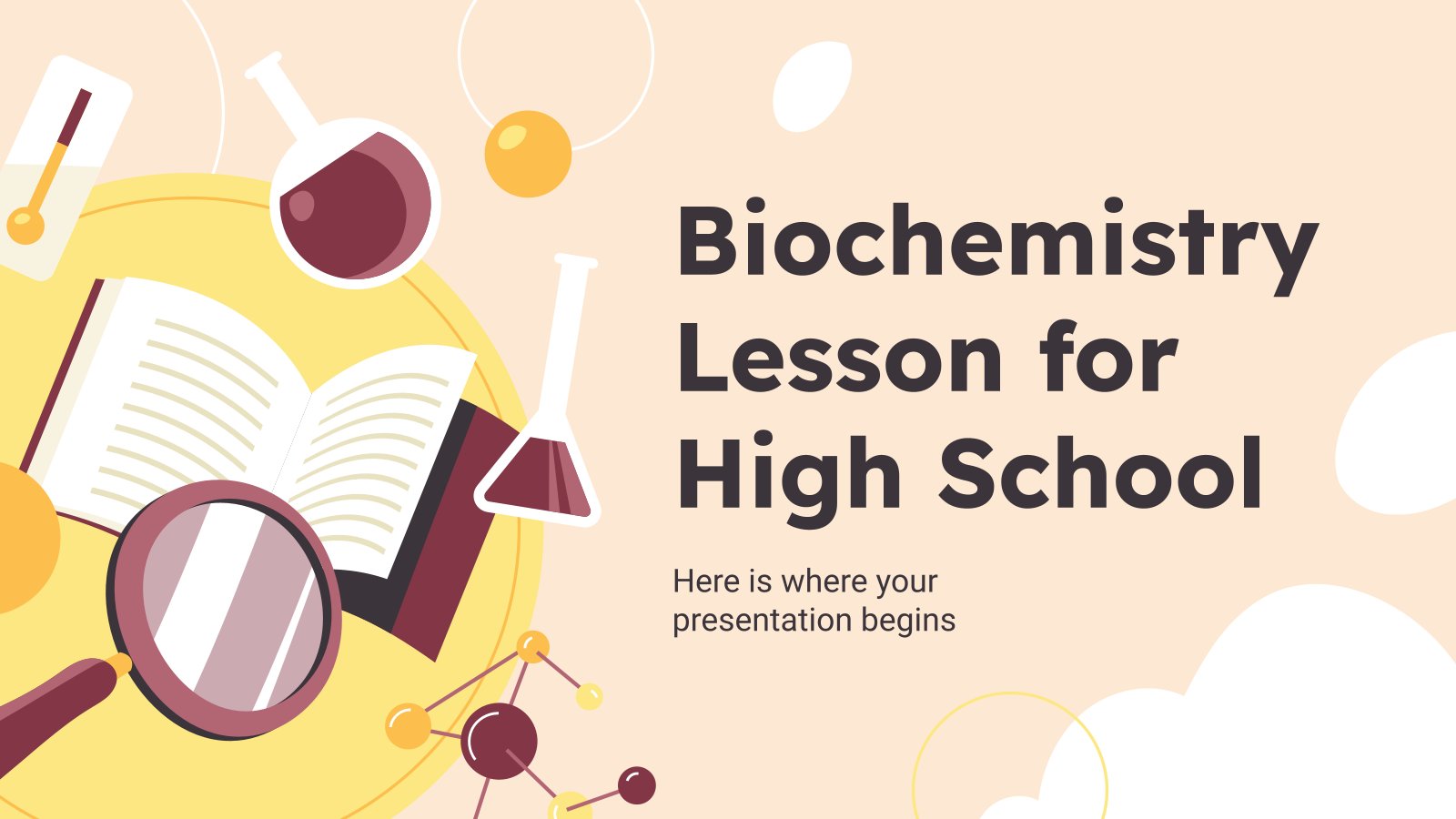 Biochemistry Lesson for High School presentation template 