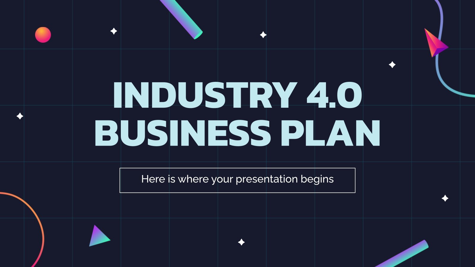 Plan d'affaires pour l'industrie 4.0 Modèles de présentation