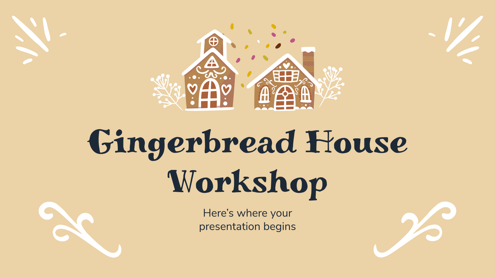 Gingerbread House Workshop presentation template 